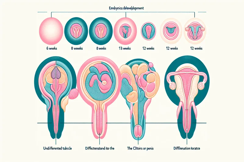 Développement embryonnaire du clitoris et du pénis à partir du même tubercule génital